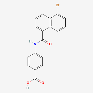 molecular formula C18H12BrNO3 B3604463 4-[(5-bromo-1-naphthoyl)amino]benzoic acid 