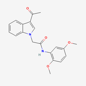 molecular formula C20H20N2O4 B3604472 2-(3-acetyl-1H-indol-1-yl)-N-(2,5-dimethoxyphenyl)acetamide 