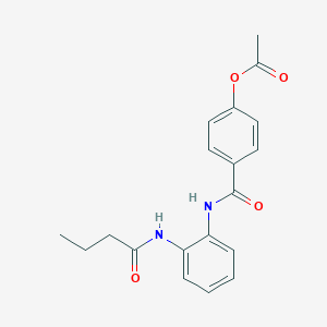 molecular formula C19H20N2O4 B3604483 4-({[2-(butyrylamino)phenyl]amino}carbonyl)phenyl acetate 