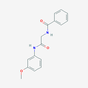 molecular formula C16H16N2O3 B3604491 N-{2-[(3-methoxyphenyl)amino]-2-oxoethyl}benzamide 