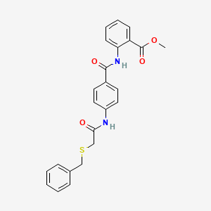 methyl 2-[(4-{[(benzylthio)acetyl]amino}benzoyl)amino]benzoate