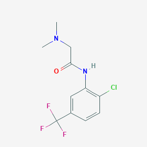 molecular formula C11H12ClF3N2O B3604523 N~1~-[2-chloro-5-(trifluoromethyl)phenyl]-N~2~,N~2~-dimethylglycinamide 
