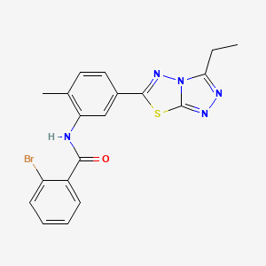 2-bromo-N-[5-(3-ethyl[1,2,4]triazolo[3,4-b][1,3,4]thiadiazol-6-yl)-2-methylphenyl]benzamide