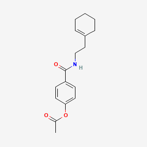 molecular formula C17H21NO3 B3604551 4-({[2-(1-cyclohexen-1-yl)ethyl]amino}carbonyl)phenyl acetate 