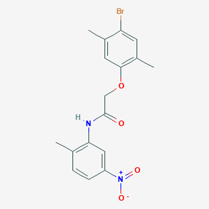 molecular formula C17H17BrN2O4 B3604556 2-(4-bromo-2,5-dimethylphenoxy)-N-(2-methyl-5-nitrophenyl)acetamide 