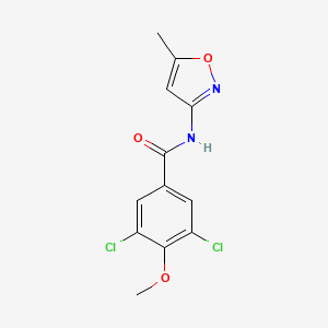 molecular formula C12H10Cl2N2O3 B3604576 3,5-dichloro-4-methoxy-N-(5-methyl-3-isoxazolyl)benzamide 