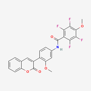 2,3,5,6-tetrafluoro-4-methoxy-N-[3-methoxy-4-(2-oxo-2H-chromen-3-yl)phenyl]benzamide