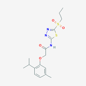 2-(2-isopropyl-5-methylphenoxy)-N-[5-(propylsulfonyl)-1,3,4-thiadiazol-2-yl]acetamide