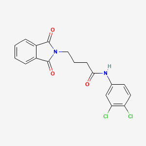 molecular formula C18H14Cl2N2O3 B3604603 N-(3,4-dichlorophenyl)-4-(1,3-dioxo-1,3-dihydro-2H-isoindol-2-yl)butanamide 