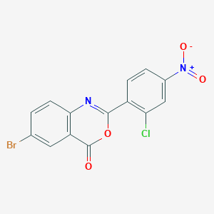 molecular formula C14H6BrClN2O4 B3604622 6-bromo-2-(2-chloro-4-nitrophenyl)-4H-3,1-benzoxazin-4-one 