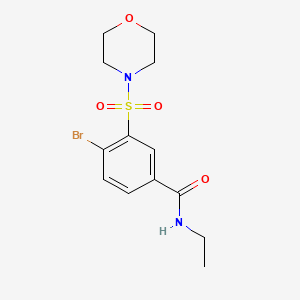 molecular formula C13H17BrN2O4S B3604627 4-bromo-N-ethyl-3-(morpholin-4-ylsulfonyl)benzamide 