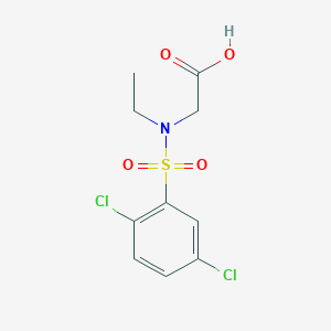 molecular formula C10H11Cl2NO4S B3604639 N-[(2,5-dichlorophenyl)sulfonyl]-N-ethylglycine 
