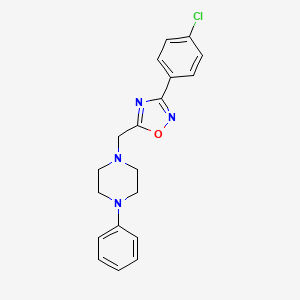 1-{[3-(4-chlorophenyl)-1,2,4-oxadiazol-5-yl]methyl}-4-phenylpiperazine