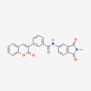 N-(2-methyl-1,3-dioxo-2,3-dihydro-1H-isoindol-5-yl)-3-(2-oxo-2H-chromen-3-yl)benzamide