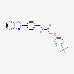 molecular formula C26H26N2O3 B3604692 N-[4-(1,3-benzoxazol-2-yl)benzyl]-2-(4-tert-butylphenoxy)acetamide 