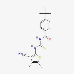4-tert-butyl-N-{[(3-cyano-4,5-dimethyl-2-thienyl)amino]carbonothioyl}benzamide