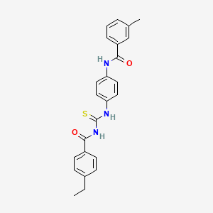 molecular formula C24H23N3O2S B3604728 N-[4-({[(4-ethylbenzoyl)amino]carbonothioyl}amino)phenyl]-3-methylbenzamide 