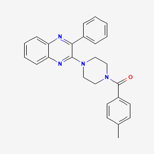 molecular formula C26H24N4O B3604736 2-[4-(4-methylbenzoyl)-1-piperazinyl]-3-phenylquinoxaline CAS No. 774551-37-0