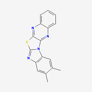 molecular formula C17H12N4S B3604745 2,3-dimethylbenzimidazo[2',1':2,3][1,3]thiazolo[4,5-b]quinoxaline 