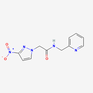 2-(3-nitro-1H-pyrazol-1-yl)-N-(2-pyridinylmethyl)acetamide