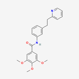 molecular formula C23H24N2O4 B3604767 3,4,5-trimethoxy-N-{3-[2-(2-pyridinyl)ethyl]phenyl}benzamide 