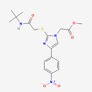 molecular formula C18H22N4O5S B3604771 methyl [2-{[2-(tert-butylamino)-2-oxoethyl]thio}-4-(4-nitrophenyl)-1H-imidazol-1-yl]acetate 