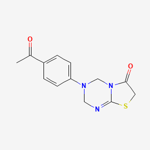 molecular formula C13H13N3O2S B3604811 3-(4-acetylphenyl)-3,4-dihydro-2H-[1,3]thiazolo[3,2-a][1,3,5]triazin-6(7H)-one 