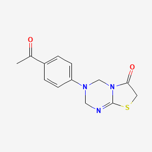 3-(4-acetylphenyl)-3,4-dihydro-2H-[1,3]thiazolo[3,2-a][1,3,5]triazin-6(7H)-one