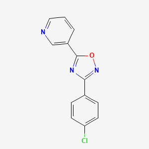 molecular formula C13H8ClN3O B3604814 3-[3-(4-chlorophenyl)-1,2,4-oxadiazol-5-yl]pyridine 