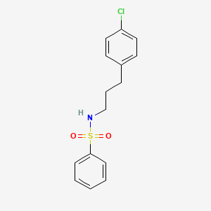 molecular formula C15H16ClNO2S B3604815 N-[3-(4-chlorophenyl)propyl]benzenesulfonamide 