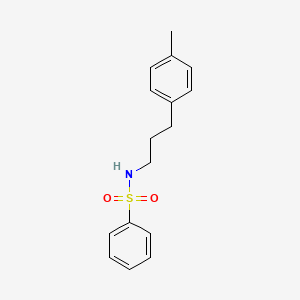 molecular formula C16H19NO2S B3604837 N-[3-(4-methylphenyl)propyl]benzenesulfonamide 