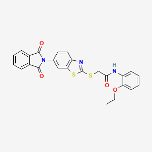 2-{[6-(1,3-dioxo-1,3-dihydro-2H-isoindol-2-yl)-1,3-benzothiazol-2-yl]thio}-N-(2-ethoxyphenyl)acetamide