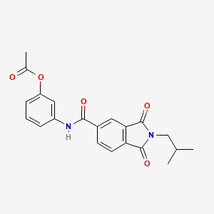 3-{[(2-isobutyl-1,3-dioxo-2,3-dihydro-1H-isoindol-5-yl)carbonyl]amino}phenyl acetate