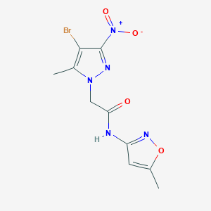 2-(4-bromo-5-methyl-3-nitro-1H-pyrazol-1-yl)-N-(5-methyl-3-isoxazolyl)acetamide