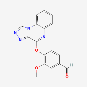 molecular formula C17H12N4O3 B3604892 3-methoxy-4-([1,2,4]triazolo[4,3-a]quinoxalin-4-yloxy)benzaldehyde 