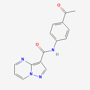 molecular formula C15H12N4O2 B3604899 N-(4-acetylphenyl)pyrazolo[1,5-a]pyrimidine-3-carboxamide 