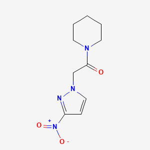 molecular formula C10H14N4O3 B3604914 1-[(3-nitro-1H-pyrazol-1-yl)acetyl]piperidine 