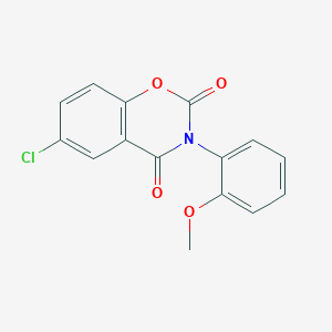 molecular formula C15H10ClNO4 B3604917 6-chloro-3-(2-methoxyphenyl)-2H-1,3-benzoxazine-2,4(3H)-dione 