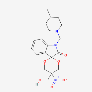 5-(hydroxymethyl)-1'-[(4-methylpiperidin-1-yl)methyl]-5-nitrospiro[1,3-dioxane-2,3'-indol]-2'(1'H)-one