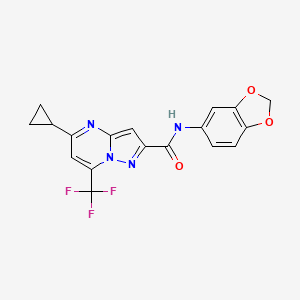 N-1,3-benzodioxol-5-yl-5-cyclopropyl-7-(trifluoromethyl)pyrazolo[1,5-a]pyrimidine-2-carboxamide