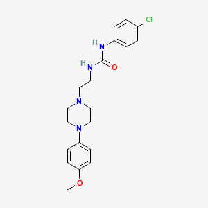 molecular formula C20H25ClN4O2 B3604962 N-(4-chlorophenyl)-N'-{2-[4-(4-methoxyphenyl)-1-piperazinyl]ethyl}urea 