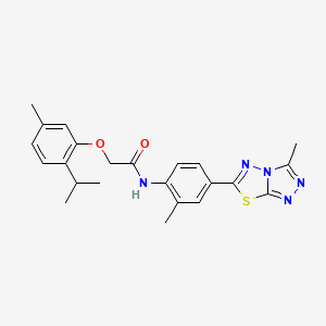 2-(2-isopropyl-5-methylphenoxy)-N-[2-methyl-4-(3-methyl[1,2,4]triazolo[3,4-b][1,3,4]thiadiazol-6-yl)phenyl]acetamide