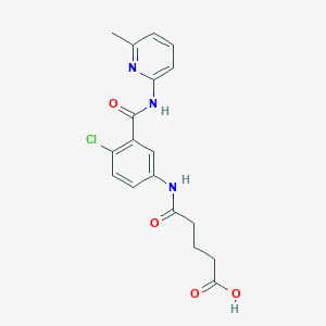 molecular formula C18H18ClN3O4 B3605030 5-[(4-chloro-3-{[(6-methyl-2-pyridinyl)amino]carbonyl}phenyl)amino]-5-oxopentanoic acid 