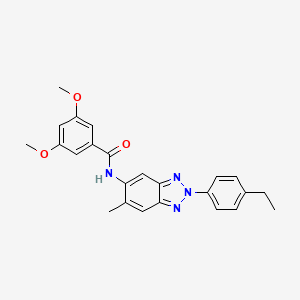 molecular formula C24H24N4O3 B3605036 N-[2-(4-ethylphenyl)-6-methyl-2H-1,2,3-benzotriazol-5-yl]-3,5-dimethoxybenzamide 