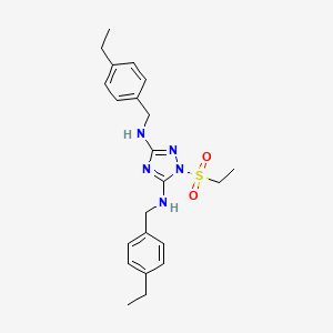 N,N'-bis(4-ethylbenzyl)-1-(ethylsulfonyl)-1H-1,2,4-triazole-3,5-diamine