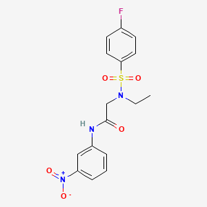 N~2~-ethyl-N~2~-[(4-fluorophenyl)sulfonyl]-N~1~-(3-nitrophenyl)glycinamide