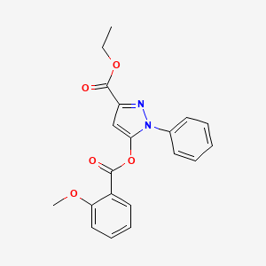 ethyl 5-[(2-methoxybenzoyl)oxy]-1-phenyl-1H-pyrazole-3-carboxylate