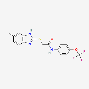 2-[(5-methyl-1H-benzimidazol-2-yl)thio]-N-[4-(trifluoromethoxy)phenyl]acetamide