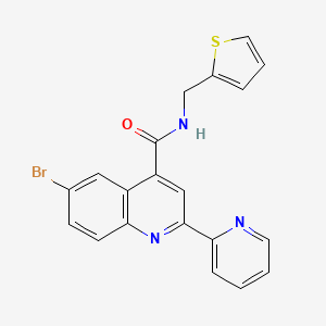 molecular formula C20H14BrN3OS B3605182 6-bromo-2-(2-pyridinyl)-N-(2-thienylmethyl)-4-quinolinecarboxamide 