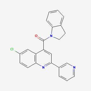 6-chloro-4-(2,3-dihydro-1H-indol-1-ylcarbonyl)-2-(3-pyridinyl)quinoline